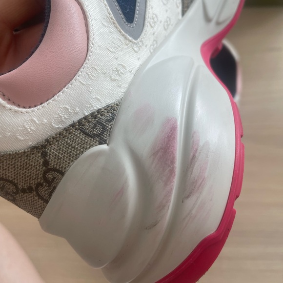 Gucci Wmns GG Rhyton 'Beige White Pink' - Picture 11 of 15